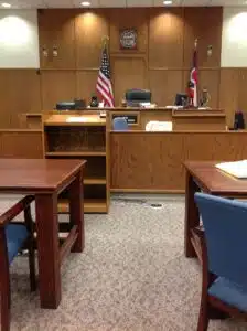 West Palm Beach bankruptcy court courtroom interior image.